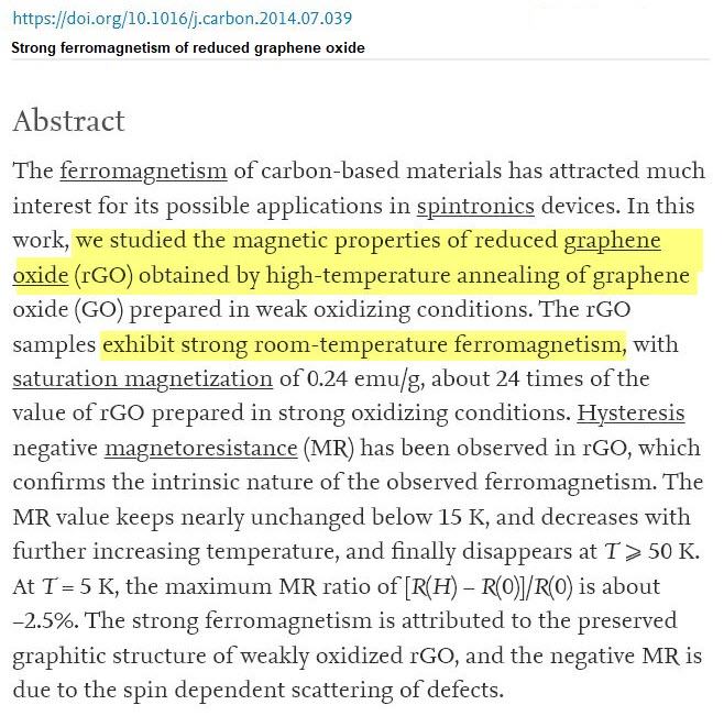 Strongferromagnetism Reduced Grapheneoxide