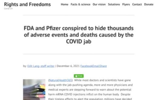 Fda Pfizer Conspire Hide Adverseeventsdeaths
