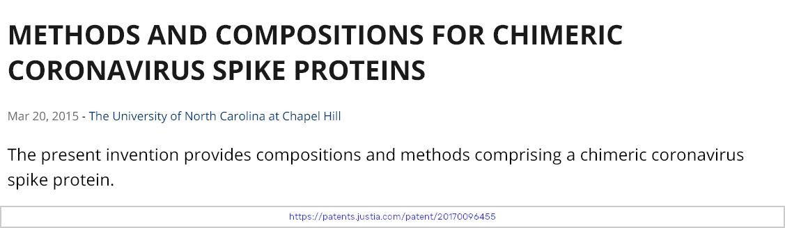 Ralphbaric Spikeprotein Patent