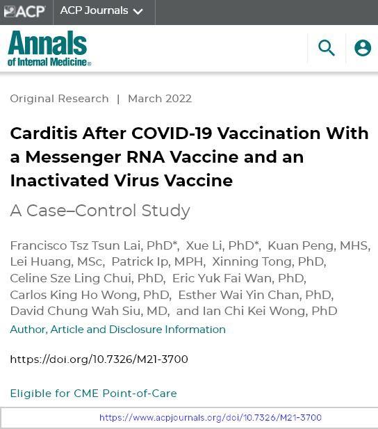 Carditis After Covid 19 Vaccination