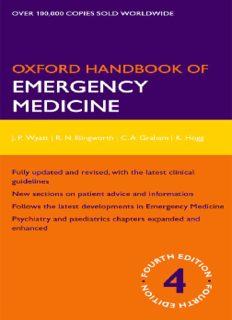 Oxford Handbook Of Emergency Medicine