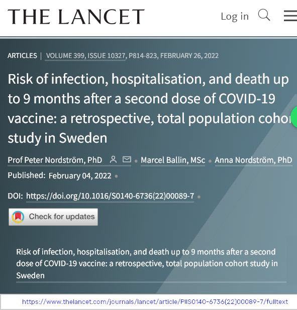 Risk Infection Hosp Death C19vax Lancet