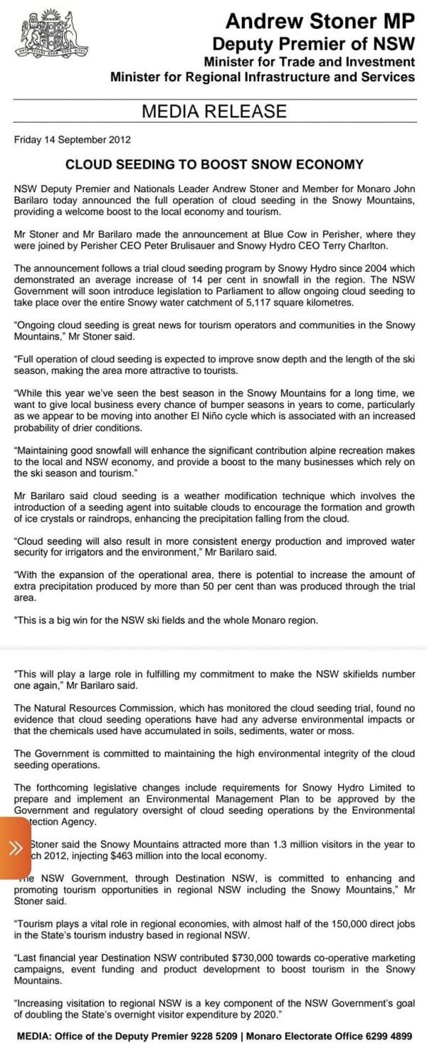 cloud seeding nsw