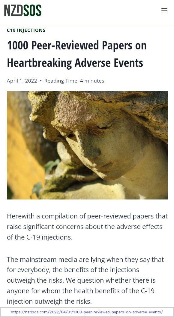 Nzdos 1000peer Reviewedpapers Vaxharms