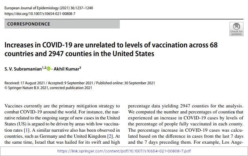 Increasecovidunrelatedtovaccination