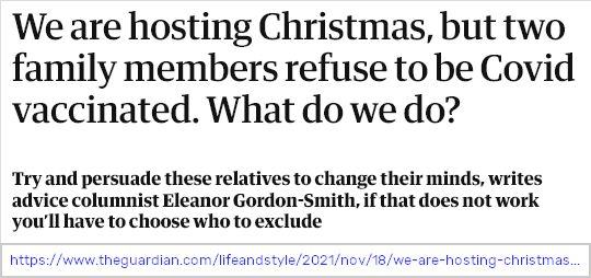 Xmas Unvaxxed Guardian