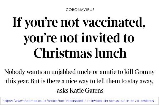 Xmas Unvaxxed Uktimes