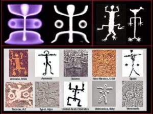 Ancient Stick Figure Paintings Torus Field