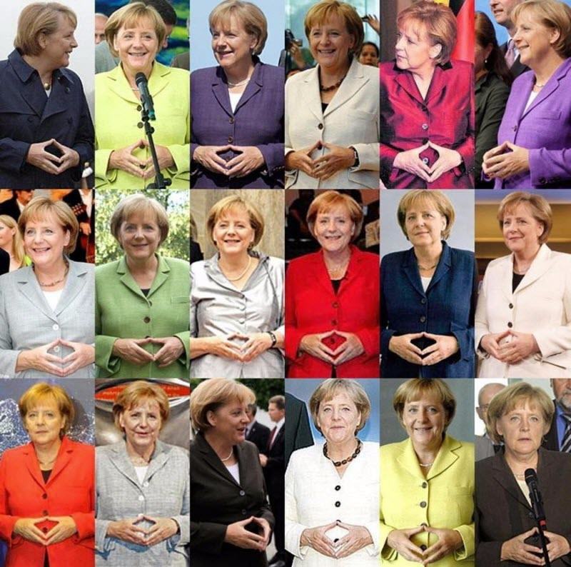 Angela Merkel Triangle Hand Gesture