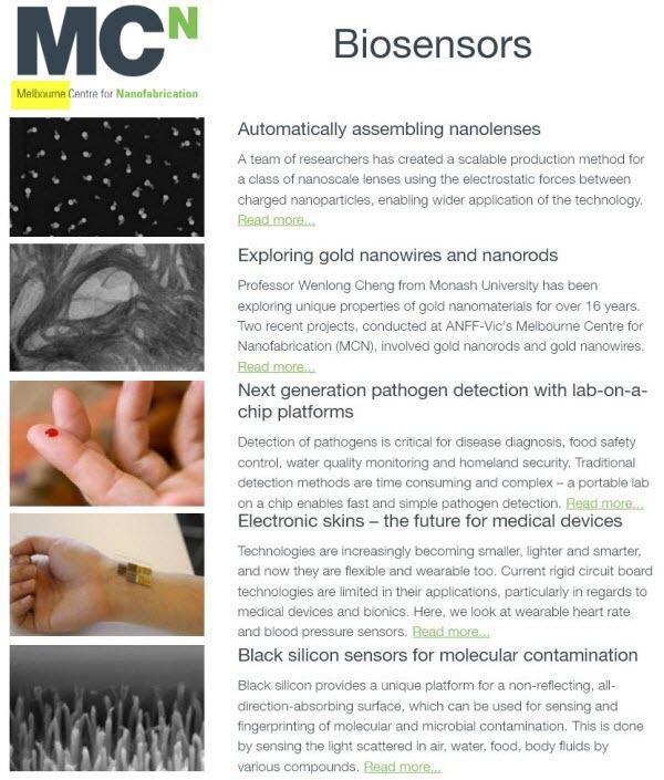 Biosensors 1 Nanomelbourne