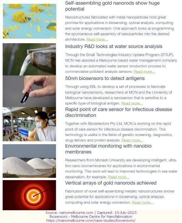 Biosensors 2 Nanomelbourne