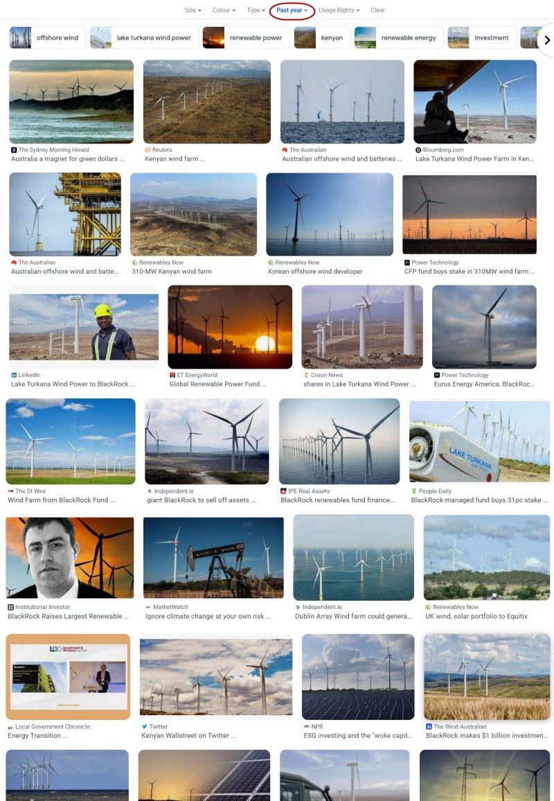 Blackrock Wind Farm Past Year