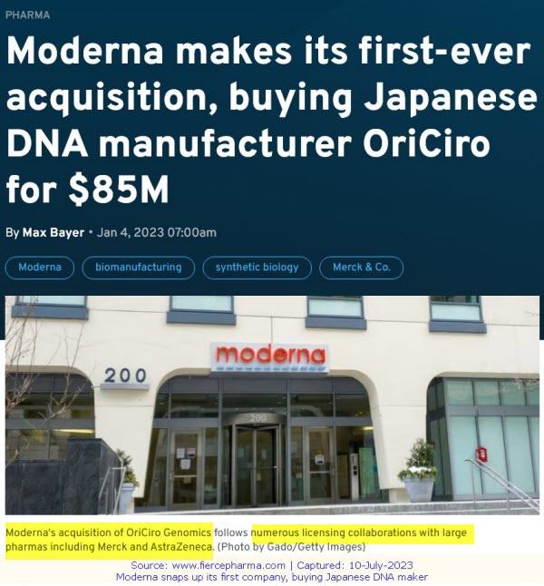 Moderna Dna Manufacturer Japan Oriciro