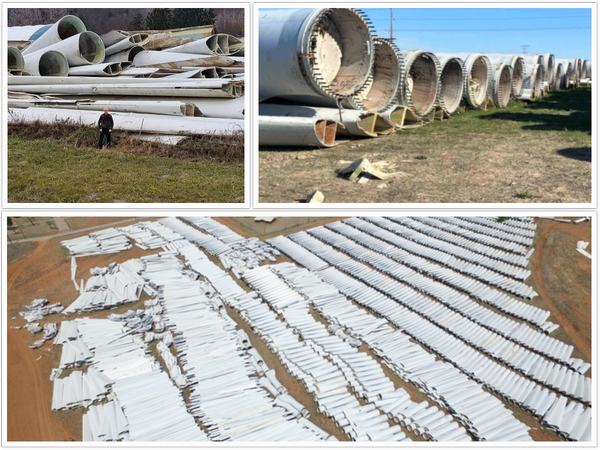 Wind Farm Dumping Waste Collage