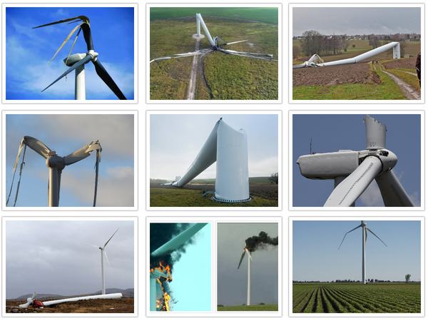 Wind Turbine Damage Collage
