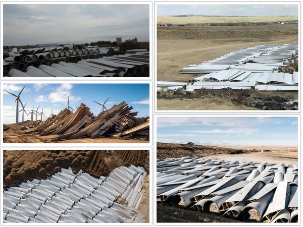 Wind Turbine Dumping Collage