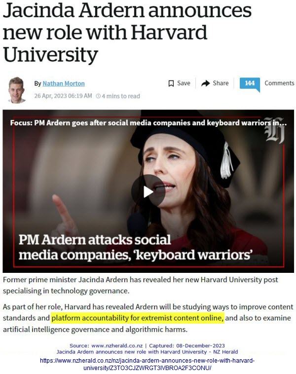 Ardern Nz Harvard Extremism
